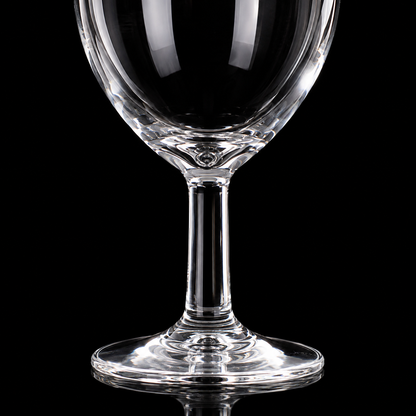 Close-up of goblet stem and foot