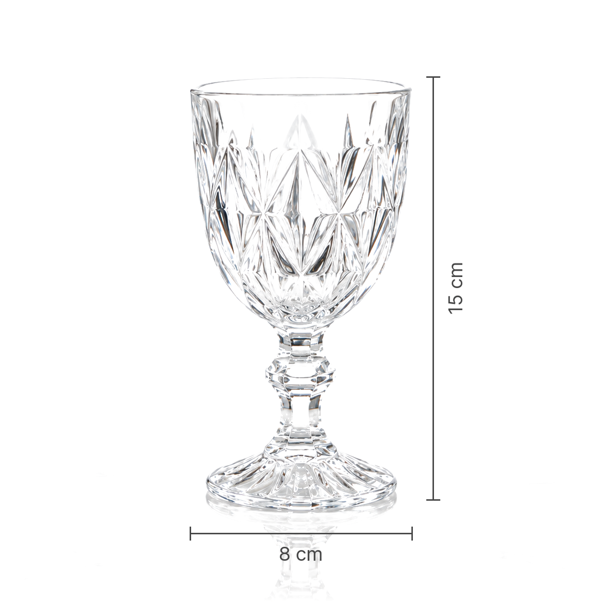Goblet dimensions 8 cm x 15 cm