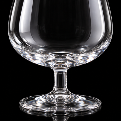 Close-up of snifter stem and foot