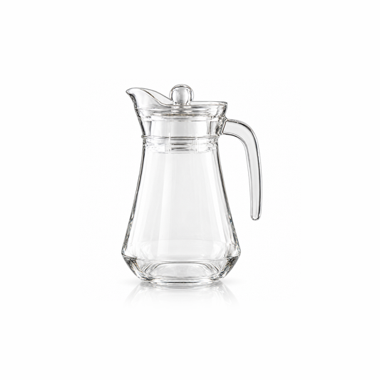 J-703 glass jug with lid on white
