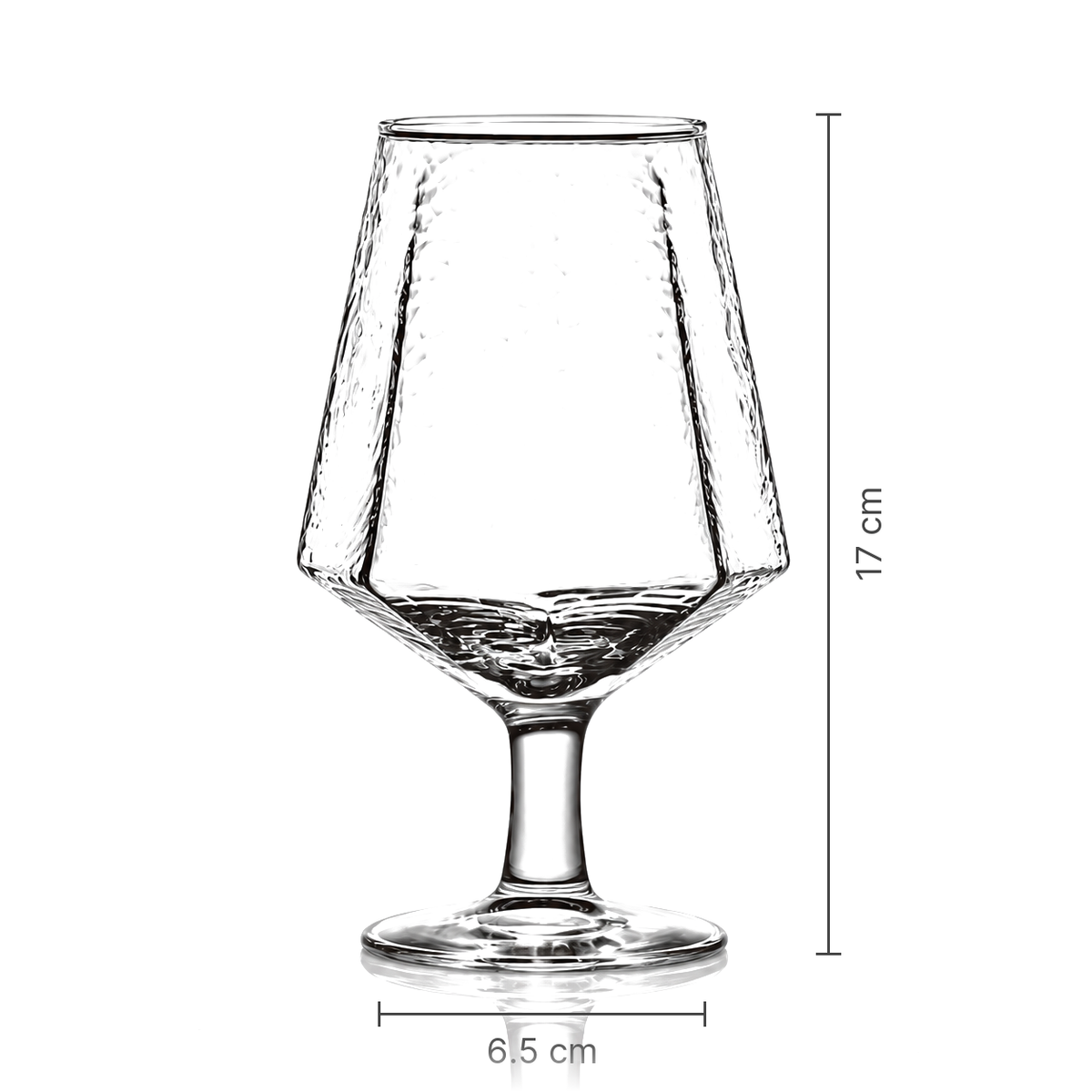 Goblet dimensions 6.5 cm x 17 cm