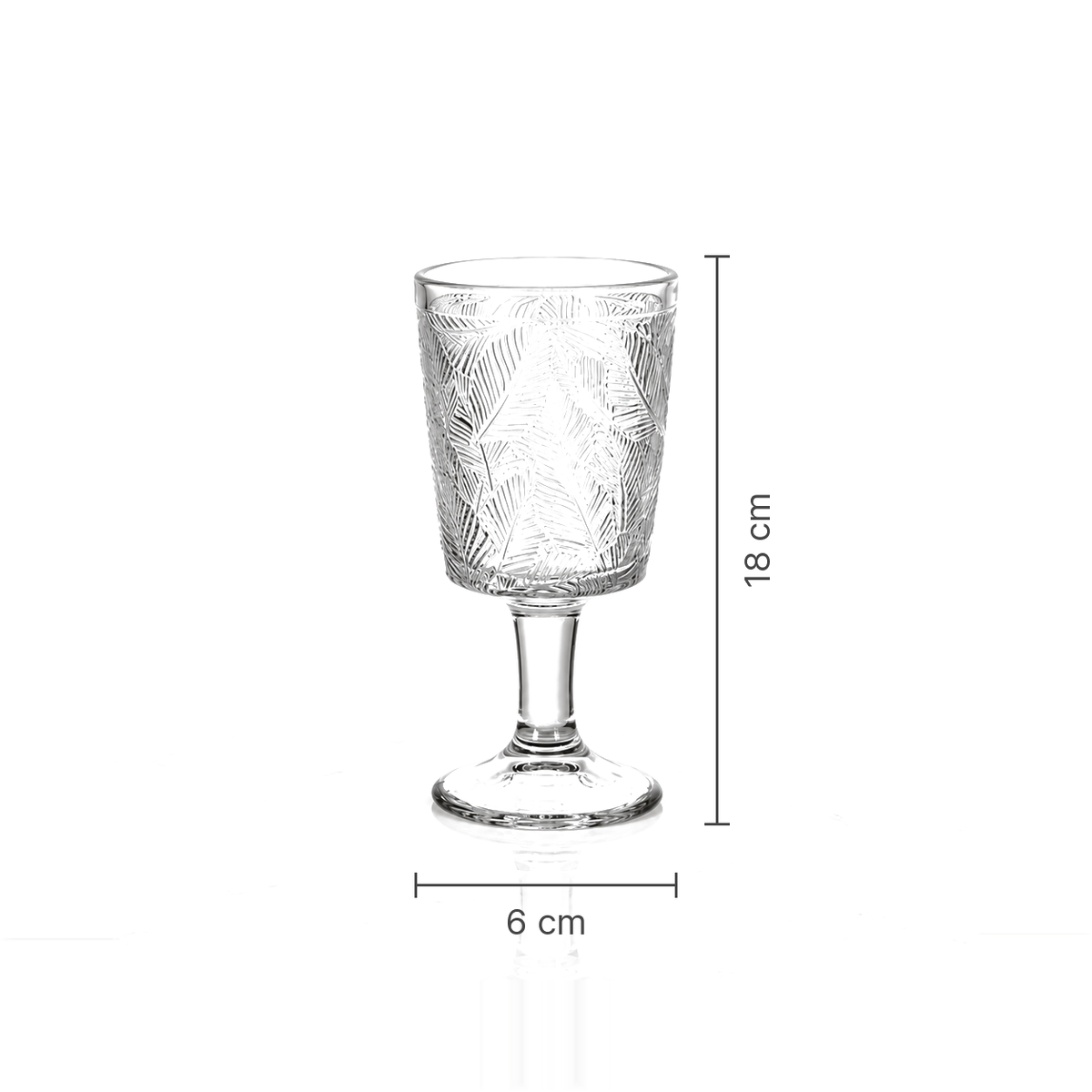 Glass goblet dimensions