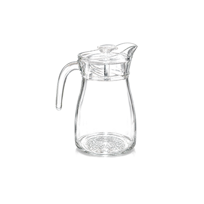 J-707 glass jug with lid on white