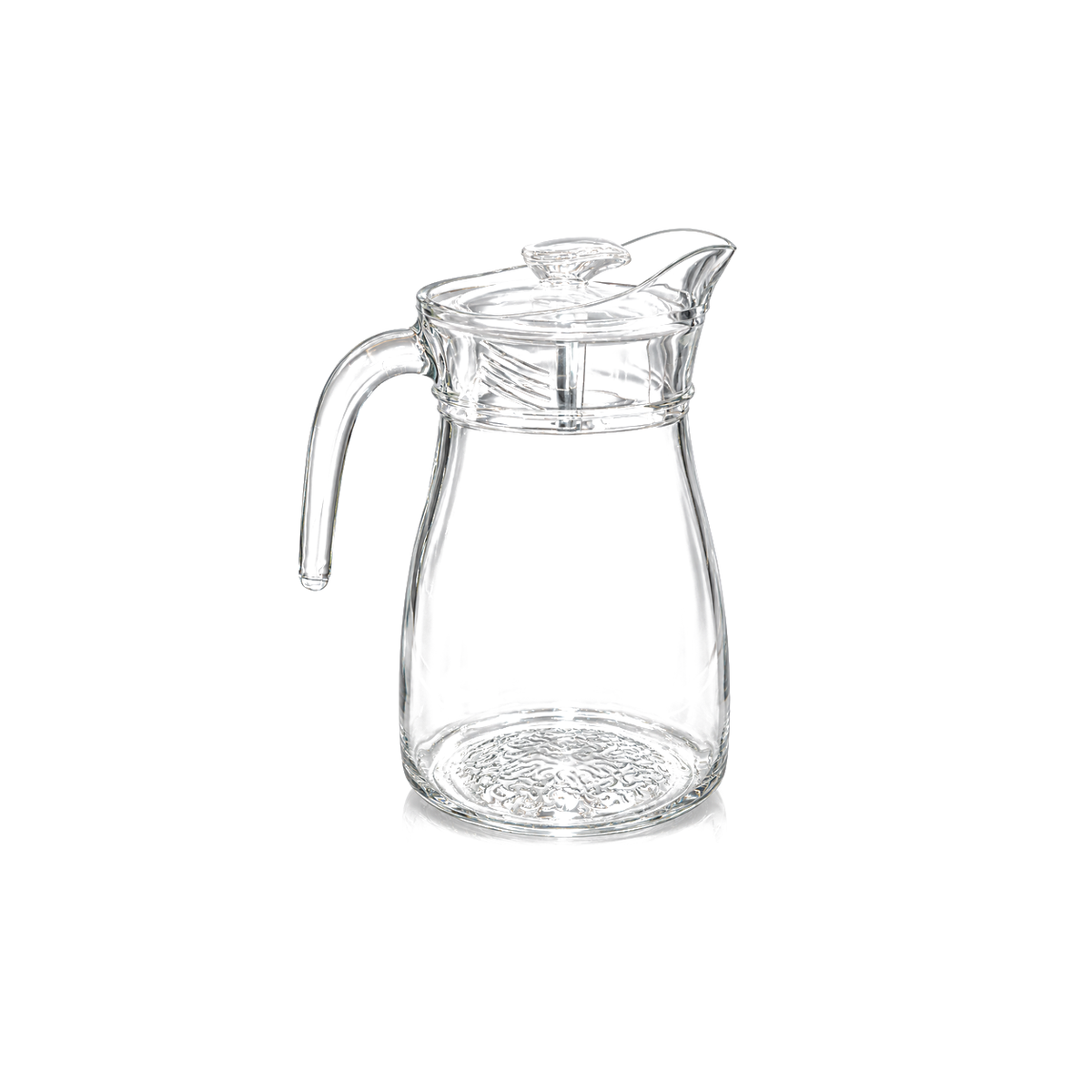 J-708 glass jug with lid on white