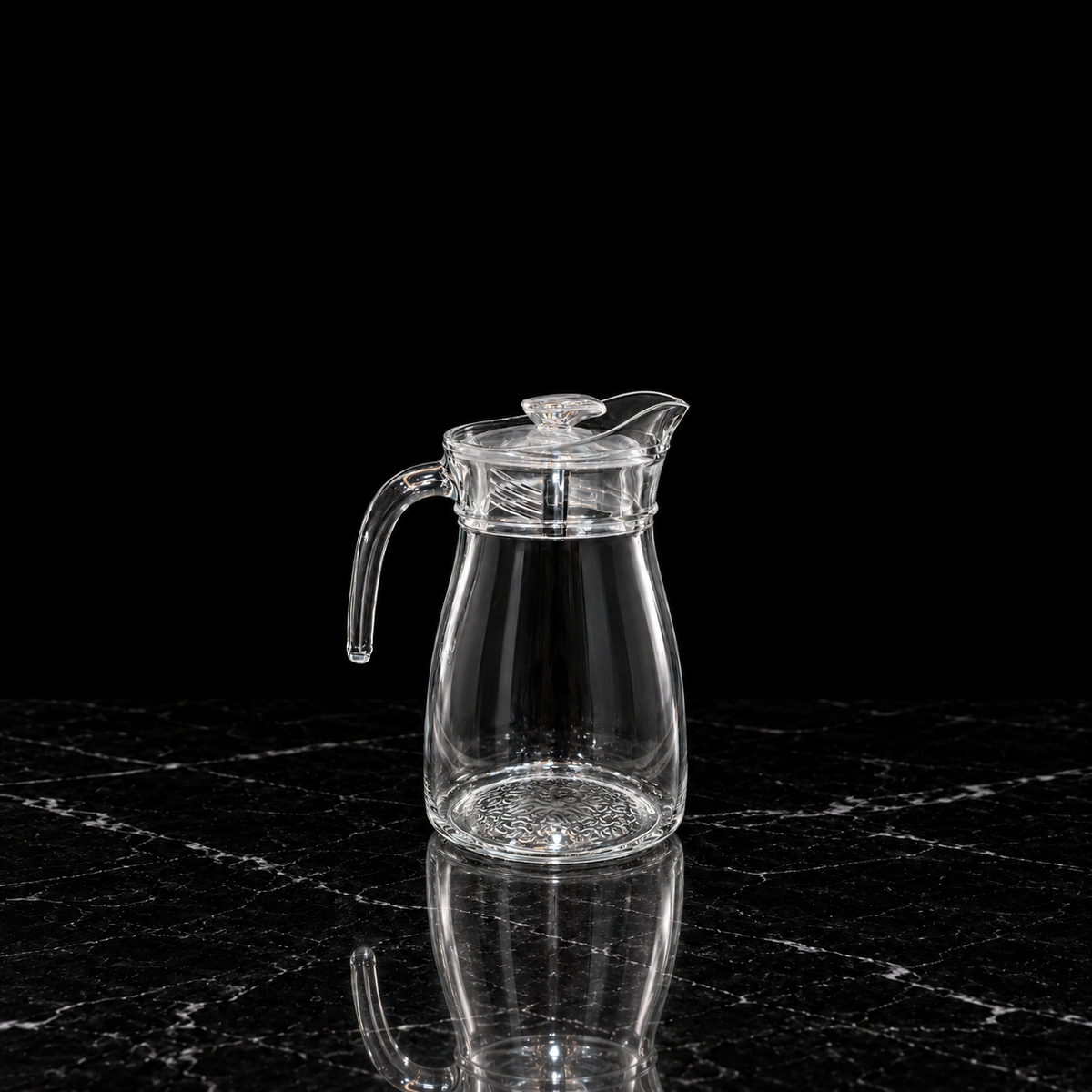 J-708 glass jug on black marble