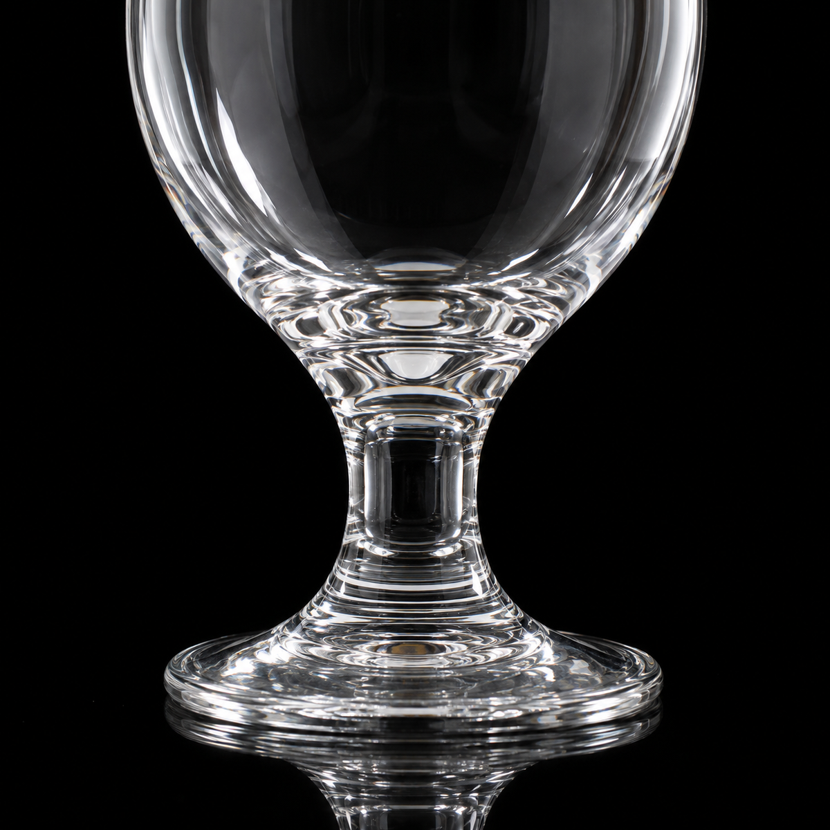Close-up of goblet stem and foot