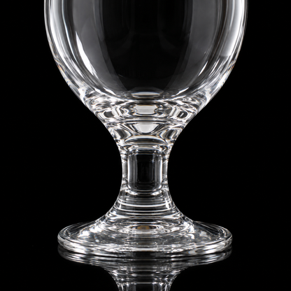 Close-up of goblet stem and foot
