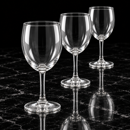 Wine Glasses on black marble