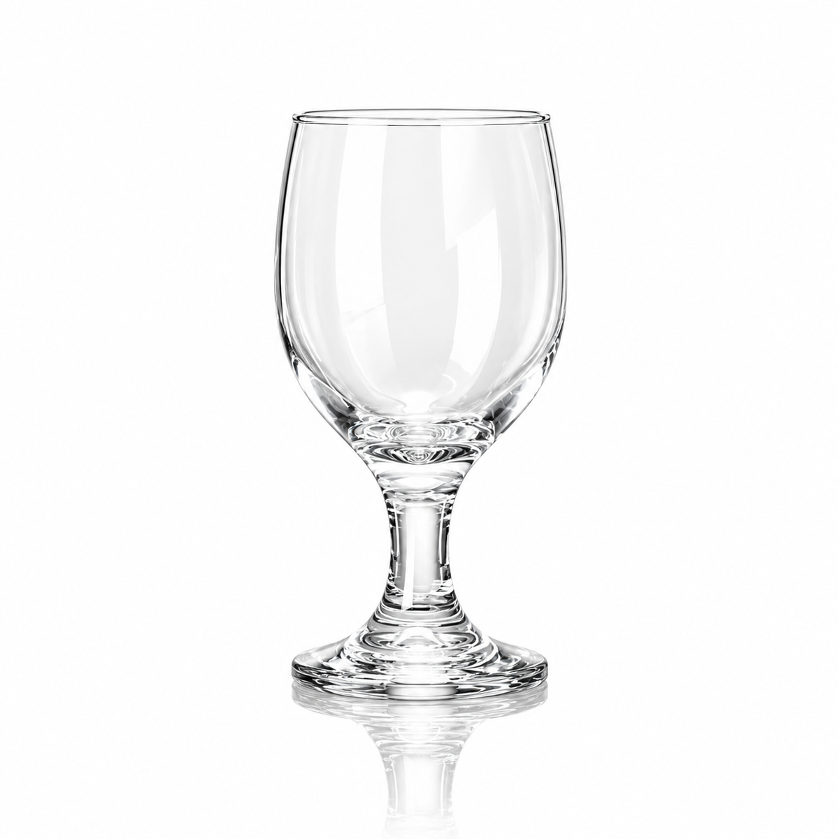 Clear glass water goblets 340 ml, set of 6