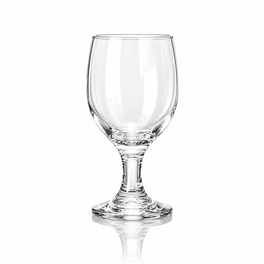 Clear glass water goblets 340 ml, set of 6