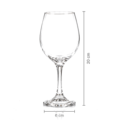 Wine glass dimensions 6 cm x 20 cm