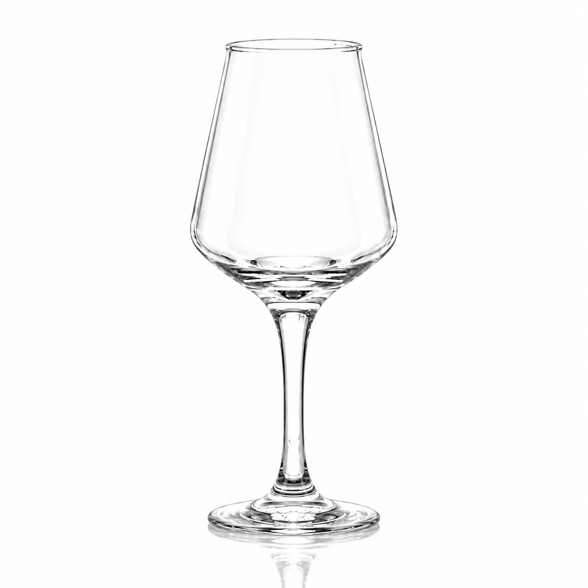 Clear tulip stemmed glasses, set of 6