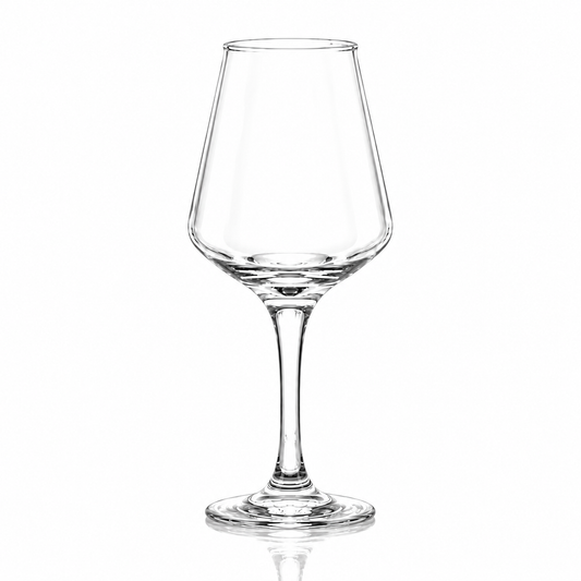 Clear tulip stemmed glasses, set of 6