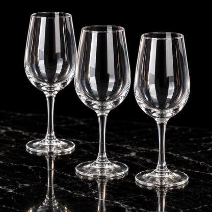 Wine Glasses on black marble