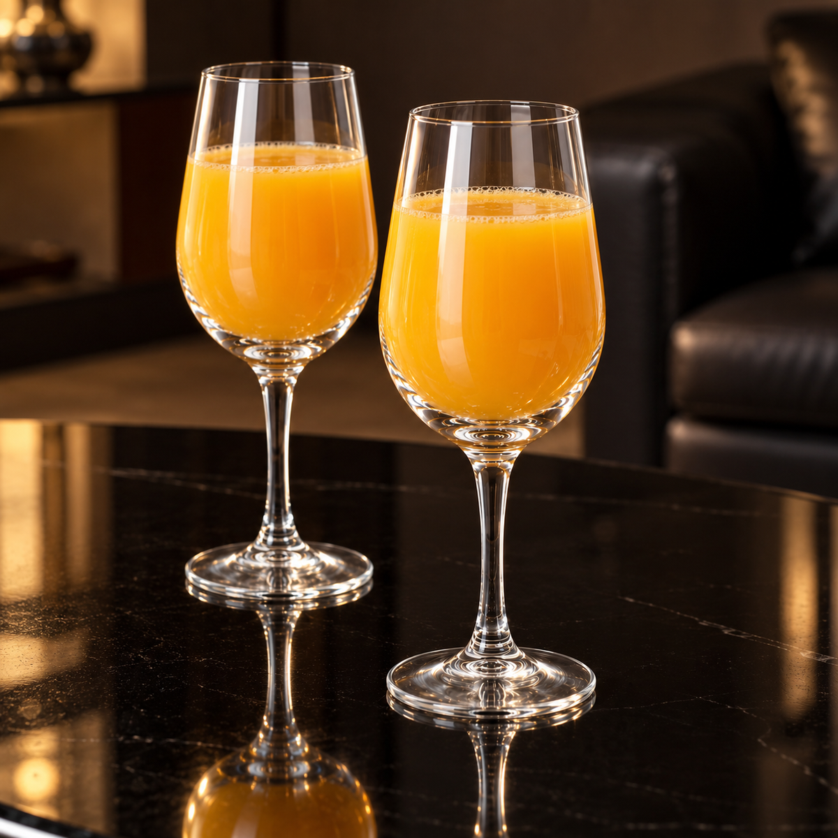 Wine Glasses in a living room