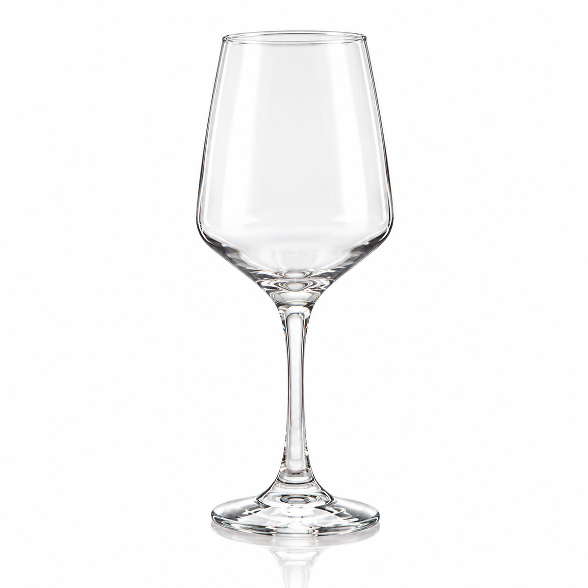 Clear tulip wine glasses 350 ml, set of 6