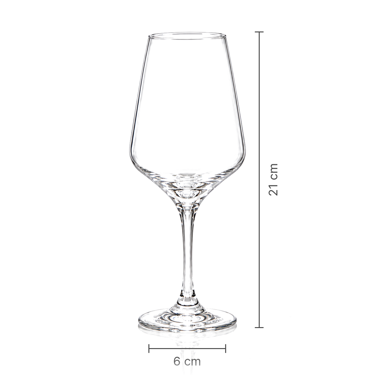 Tulip glass dimensions 6 cm x 21 cm