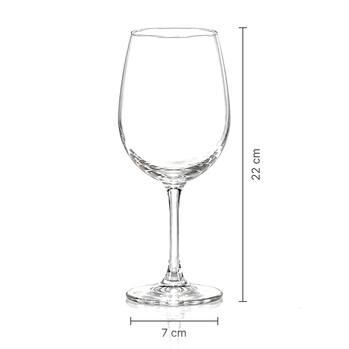 Wine glass dimensions 7 cm x 22 cm