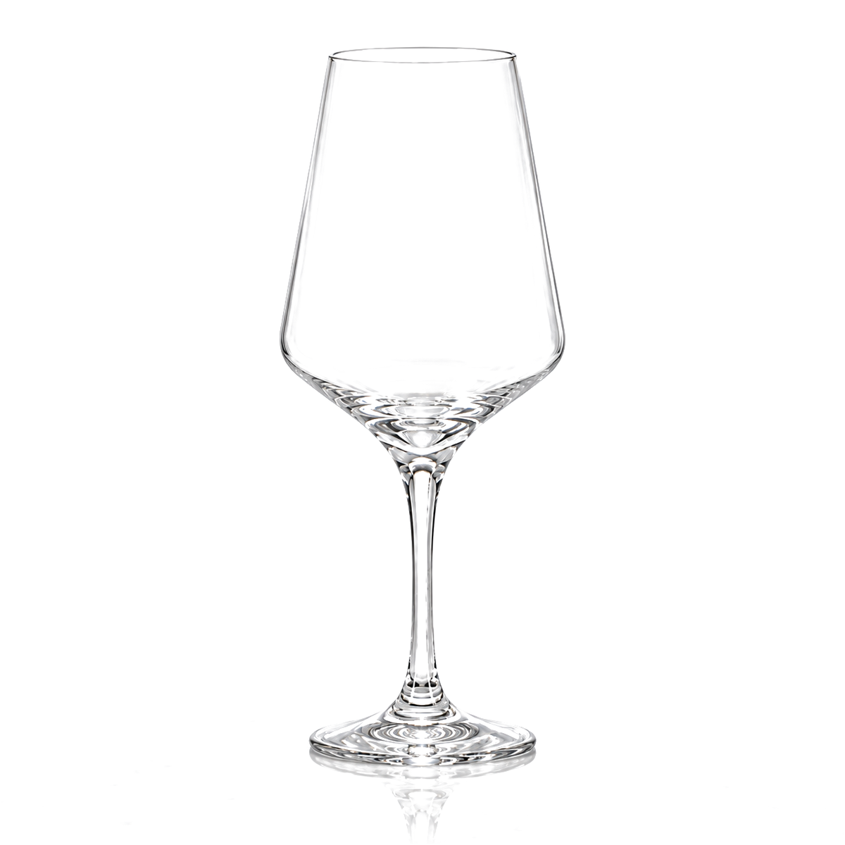 Large clear tulip wine glasses 430 ml, set of 6