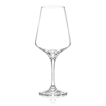 Large clear tulip wine glasses 430 ml, set of 6