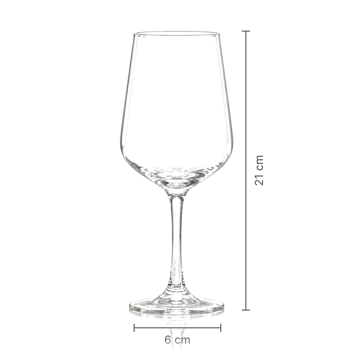Wine glass dimensions 6 cm x 21 cm