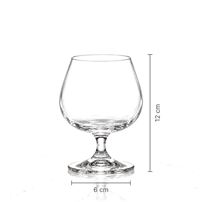 Crystal snifter dimensions 6 cm x 12 cm