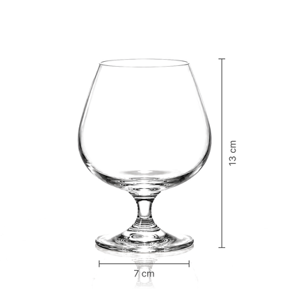 Crystal snifter dimensions 7 cm x 13 cm