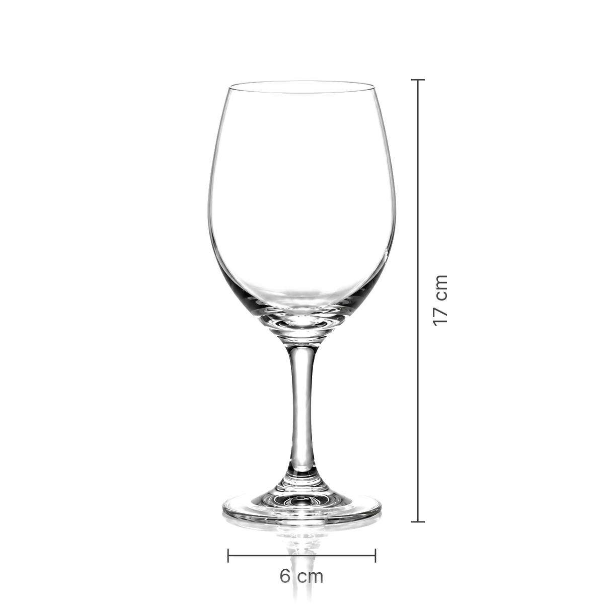 Crystal wine glass dimensions 6 cm x 17 cm