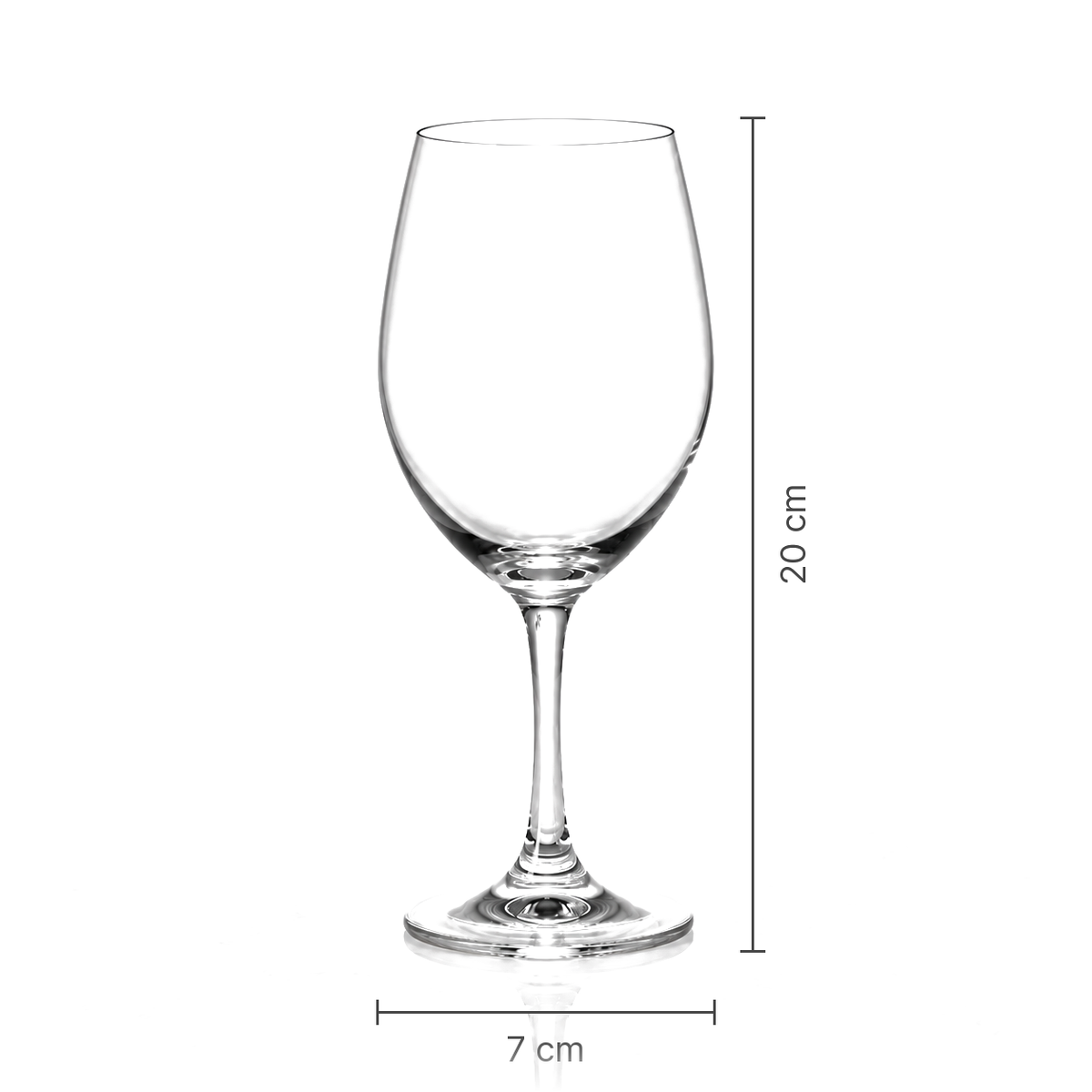 Crystal wine glass dimensions 7 cm x 20 cm