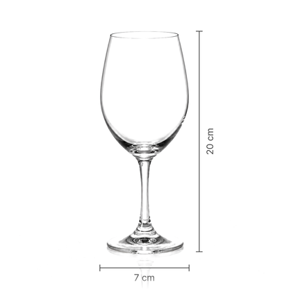Crystal wine glass dimensions 7 cm x 20 cm