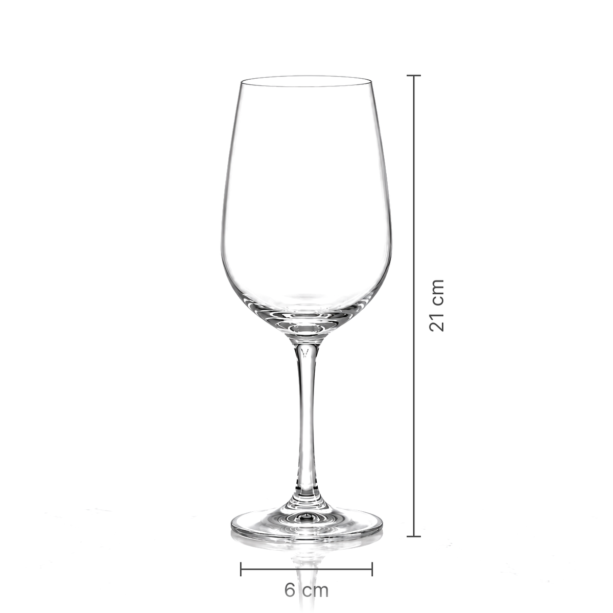 Crystal wine glass dimensions 6 cm x 21 cm