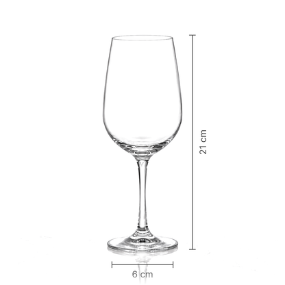 Crystal wine glass dimensions 6 cm x 21 cm