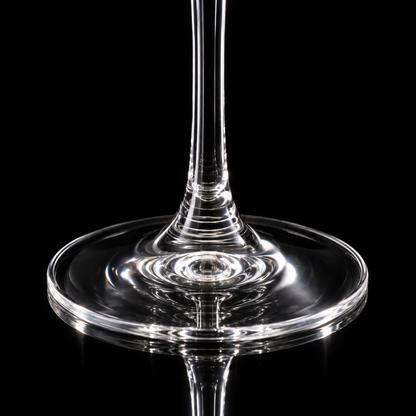 Close-up of crystal stem and foot