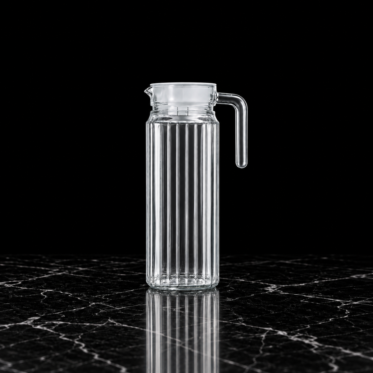 J-702 glass jug on black marble
