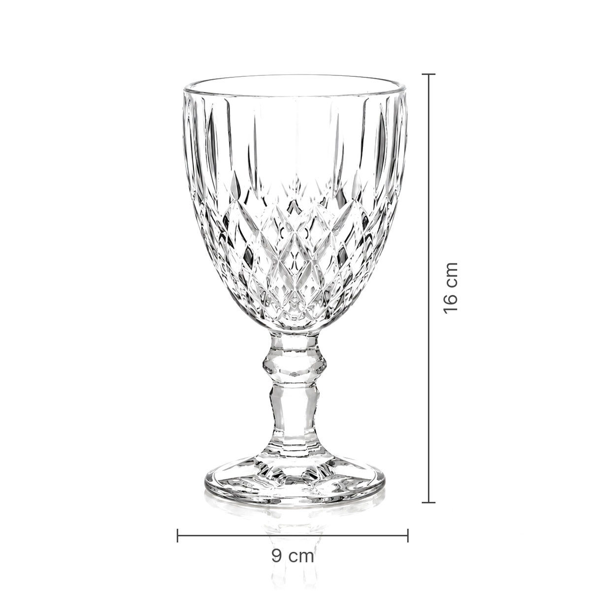 Goblet dimensions 9 cm x 16 cm