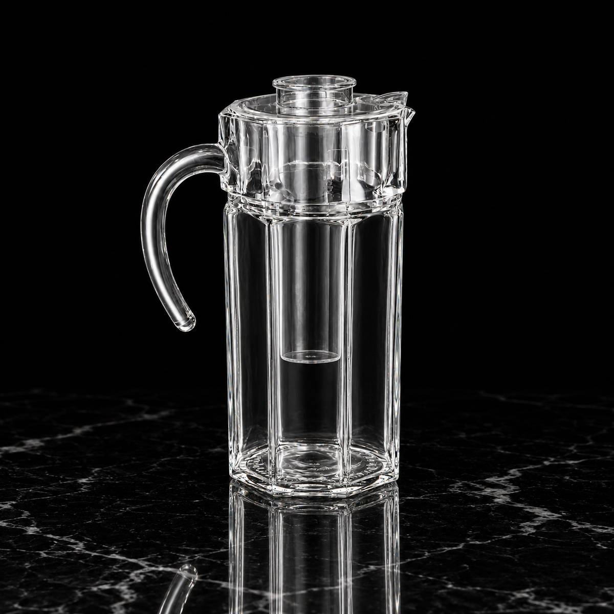J-704 glass jug on black marble