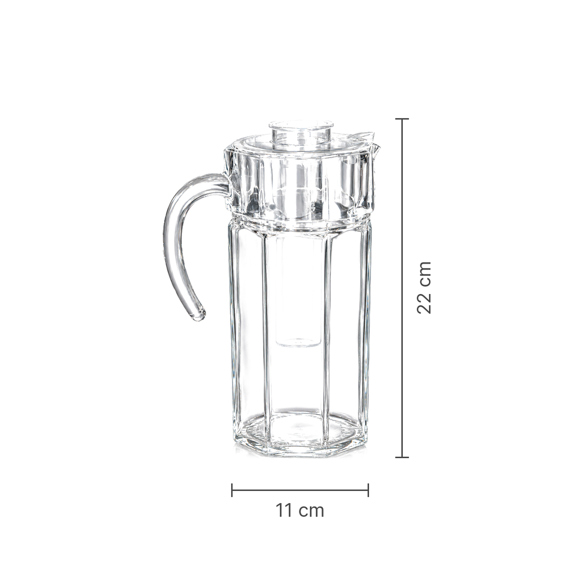 J-704 glass jug dimensions 11 x 22 cm