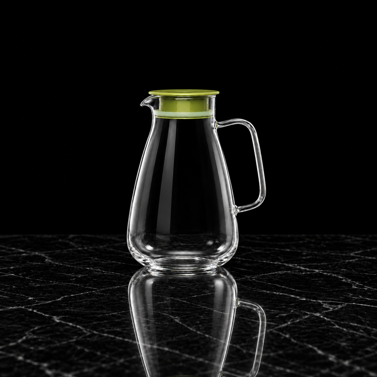 J-713 glass jug on black marble