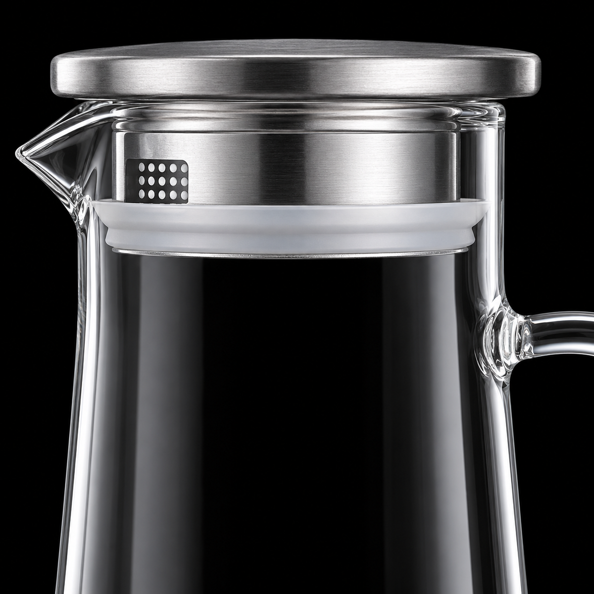 J-714 stainless steel strainer lid close-up