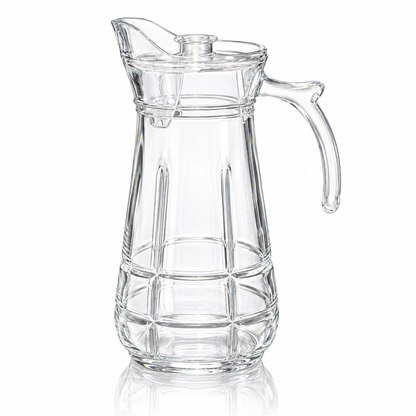 J-715 tall glass jug with lid on white