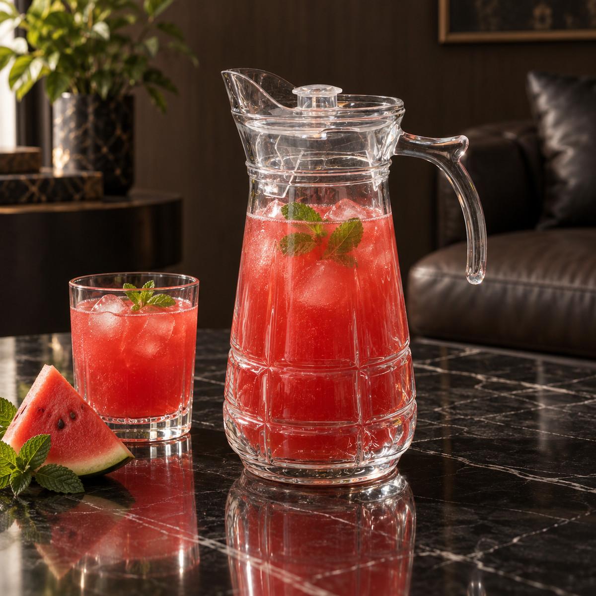 J-715 glass jug with watermelon juice