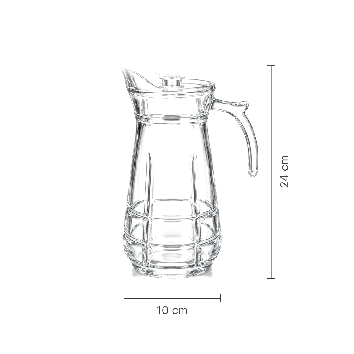 J-715 glass jug dimensions 10 x 24 cm