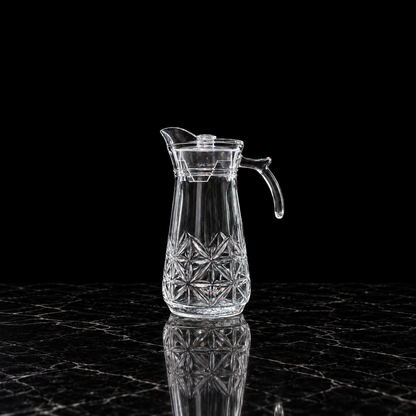 J-716 glass jug on black marble