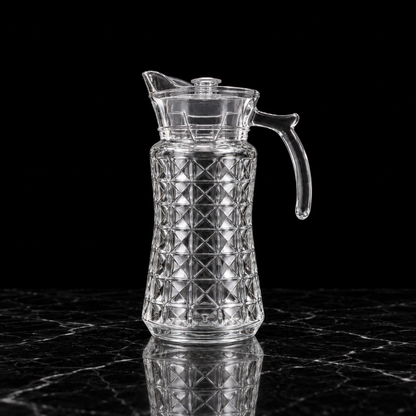 J-718 glass jug on black marble