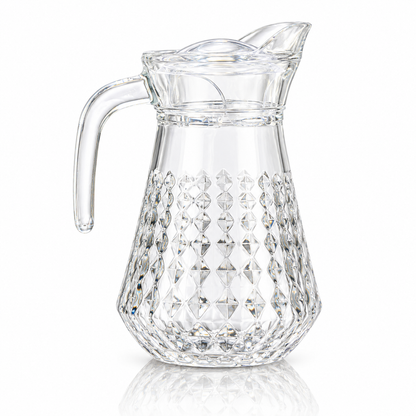 Glass jug with lid