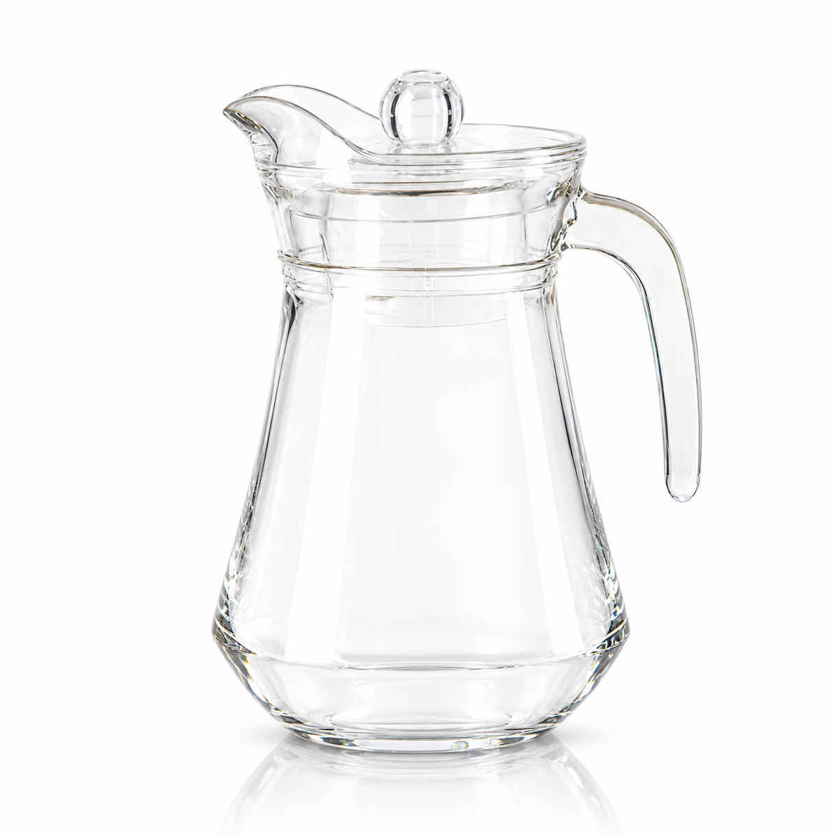 Glass jug with lid