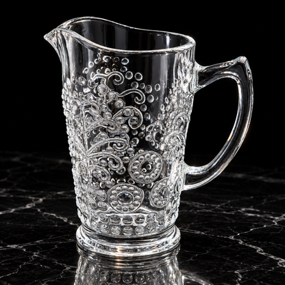 Glass Jug on black marble