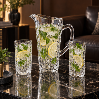 J-801 jug set with mint lemon water
