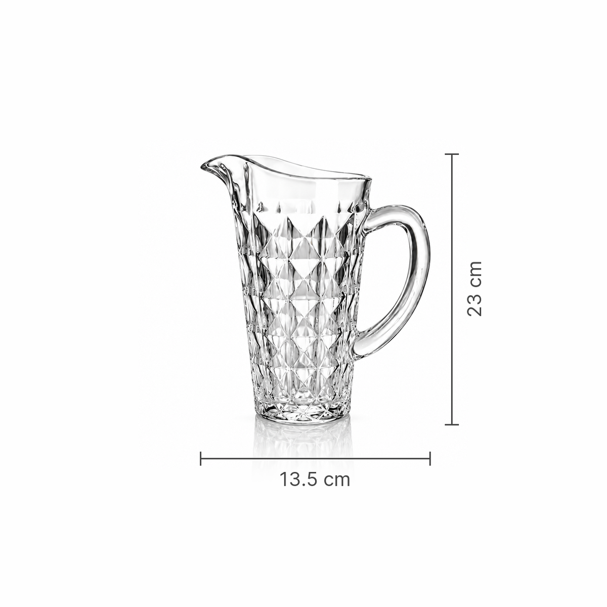 J-801 jug dimensions 13.5 x 23 cm