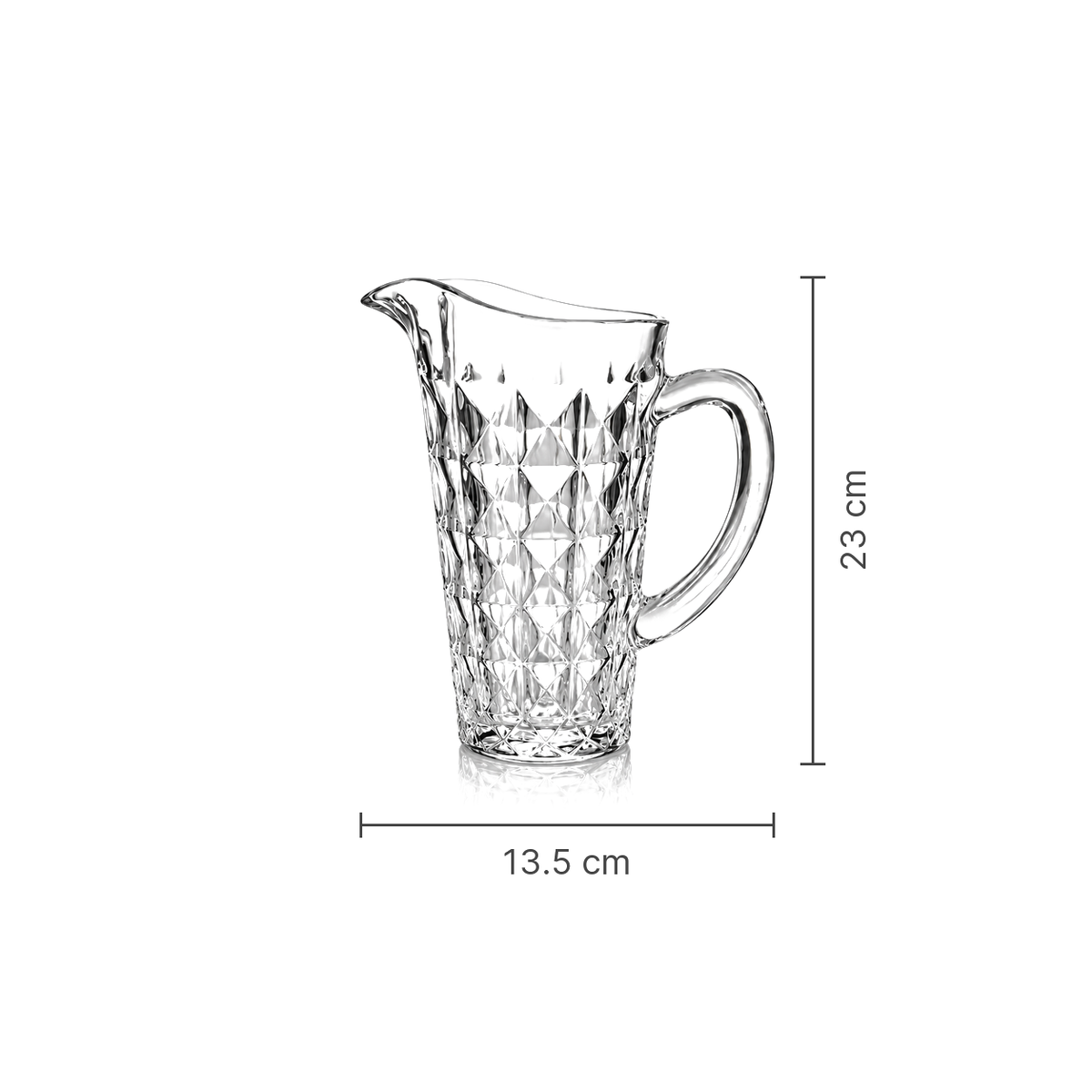 J-803 jug dimensions 13.5 x 23 cm